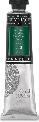 Miniatura 29 de Sennelier Acrílico para artistas extrafinos, 2.0 fl oz, luz verde cromo S3