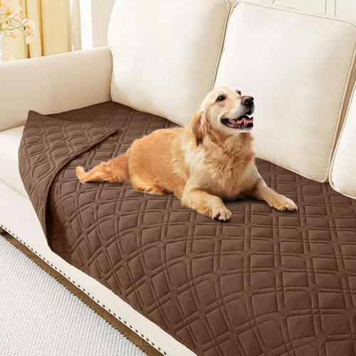 Miniatura 127 de hyha Manta impermeable para perros, manta reversible para cama de mascotas, funda suave para sofá/sillón lavable para perros, fundas impermeables