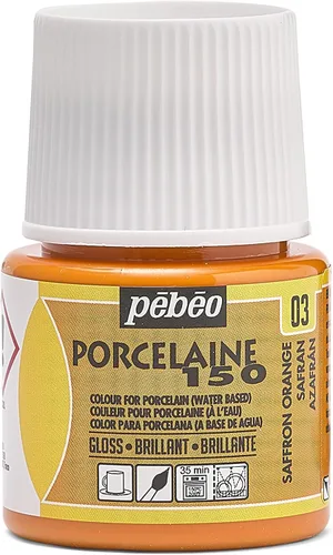 Miniatura 15 de Pebeo Porcelaine 150 - Pintura para porcelana de alto brillo a base de agua, botella de 45 ml - Negro abismo Abismo Negro