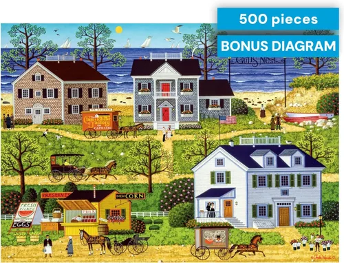 Miniatura 6 de Buffalo Games - Rompecabezas de 500 piezas Charles Wysocki Gulls Nest para adultos - Rompecabezas desafiante perfecto para noches de juego - Nido