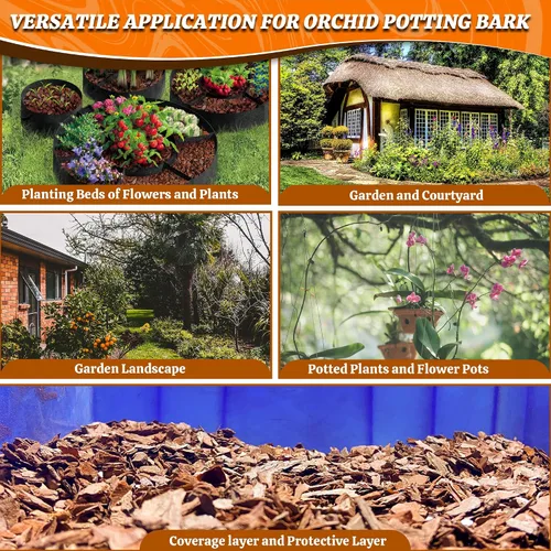 Miniatura 6 de AVALUTION Corteza para macetas de orquídeas: corteza de orquídea orgánica de 3 cuartos para plantas, todos los chips de madera de corteza de pino