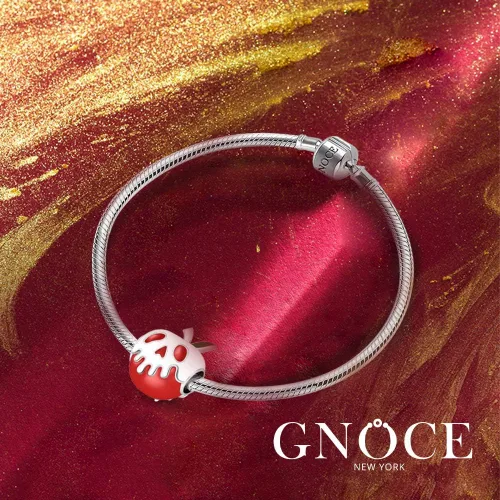 Miniatura 3 de GNOCE - Abalorio de plata de ley 925, diseño de calavera de Navidad, apto para todas las pulseras para mujeres y niñas