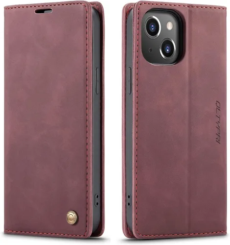 Miniatura 61 de QLTYPRI Para iPhone Air Case Wallet Con Tarjetero, Vintage PU Cuero Kickstand Cierre Magnético A Prueba De Golpes Folio Libro Funda Para IPhone 17