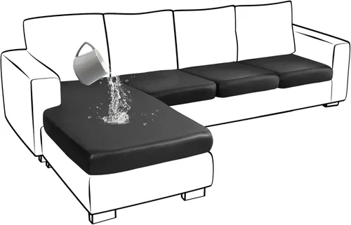 Miniatura 10 de Yates Home Funda de cojín de piel sintética para sofá, impermeable, elástica, para asiento de caravana, sofá biplaza, protector de muebles, funda