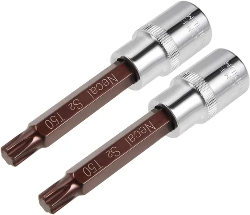 Miniatura 10 de uxcell 1/2-Inch Drive T30 Torx Bit Socket S2 Acero 3.937 in Longitud 2 Pcs