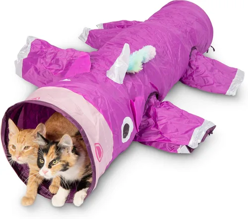 Pet Craft Supply Magic Mewnicorn - Juguetes para aliviar el aburrimiento con cuerda de plumas arrugadas para perros, gatos, conejos, gatitos y