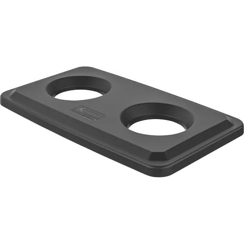 Miniatura 2 de Suncast Commercial Tapa de resina con tapa doble abatible para botes de basura delgados de 23 galones, diseño a presión para una fácil eliminación