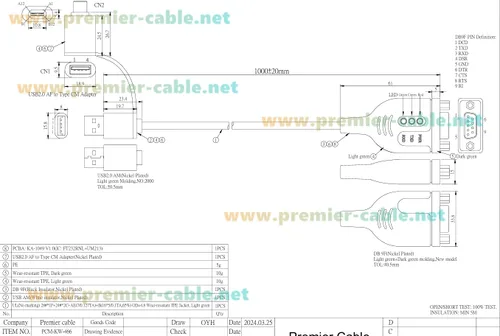 Miniatura 6 de FTDI Cable adaptador serie USB a RS232 DB9 con chipset FT232RNL Dual USB-A y USB-C a D-Sub 9Pin RS232 COM Cable convertidor para módem, escáner, DB9