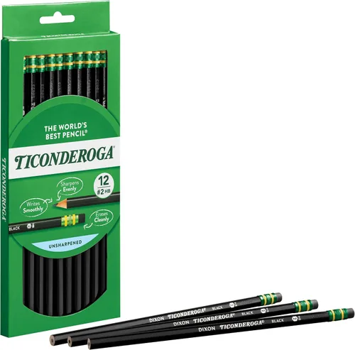 Miniatura 4 de Ticonderoga Lápices de madera, 2 HB suaves, negro, 24