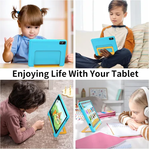 Miniatura 7 de PRITOM Tablet Android 15 para niños, tableta de 10 pulgadas para niños, 64 GB + 1 TB expandible, WiFi 6, control parental, juegos educativos Azul
