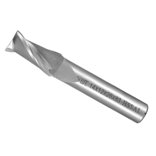 Molino de extremo de nariz cuadrada, corte de 0.551 in x 1.024 in, vástago de 0.472 in, cortador de fresado CNC de 2 flautas HSS-AL - (Aplicaciones: