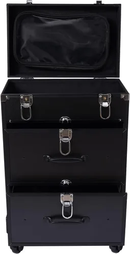 Estuche de uñas rodante, caja de tren de maquillaje profesional, organizador de almacenamiento de carro cosmético, salón de belleza para peluquería,