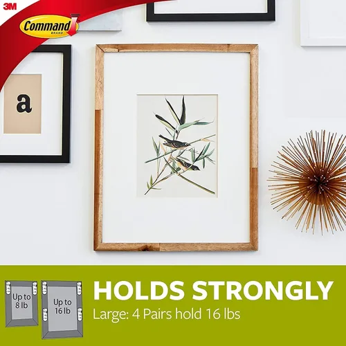 Miniatura 6 de Command Paquete de decoración de pared para preparación navideña: organiza tu casa con pinzas de escoba para montaje en pared, tiras para colgar