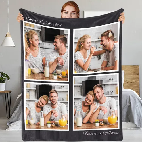 Miniatura 11 de Regalos personalizados para parejas: manta personalizada con fotos, manta personalizada con fotos, regalos de cumpleaños para novio, novia, esposa