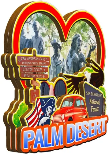 Miniatura 2 de Imán de madera para nevera de Palm Desert California, Estados Unidos, monumentos en 3D, decoración de recuerdos coleccionables, de viaje, hecho a