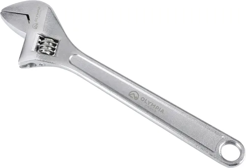 Miniatura 10 de Olympia Tools Llave ajustable de 15 pulgadas, acero forjado de alta resistencia, cromado, mandíbulas mecanizadas de precisión, resistente a