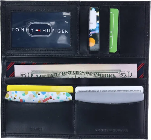 Miniatura 5 de Tommy Hilfiger Cartera clásica para hombre con ventana de identificación y múltiples ranuras para tarjetas