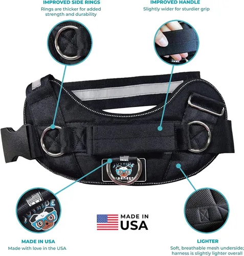 Miniatura 2 de Joyride Harness Luxe Joyride Harness para perros, arnés para mascotas sin tirones, fabricado en los Estados Unidos, 3 anillos laterales mejorados