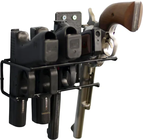 BOOMSTICK Estante de montaje en pared para pistola con revestimiento de vinilo negro