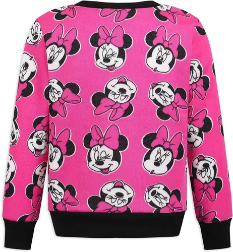 Miniatura 3 de Disney Minnie Mouse - Conjunto de sudadera y pantalón deportivo para niñas pequeñas y niños, color rosa