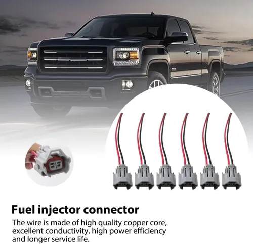 Miniatura 8 de Coleta eléctrica del enchufe del conector hembra del inyector de combustible de la alta impedancia 6x