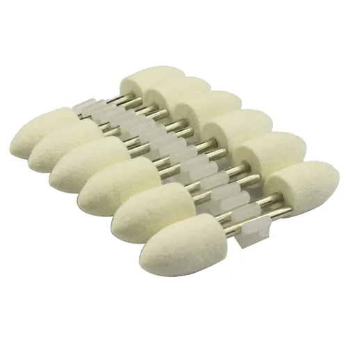 Miniatura 2 de Brocas de pulido de fieltro de lana de 0.472 in, puntas de pulido de fieltro para herramienta rotativa Dremel, vástago de 1/8 pulgadas