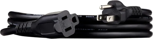 Miniatura 22 de Amazon Basics Cable de extensión, 13 amperios, 125 V, 20 pies, color negro, paquete de 2