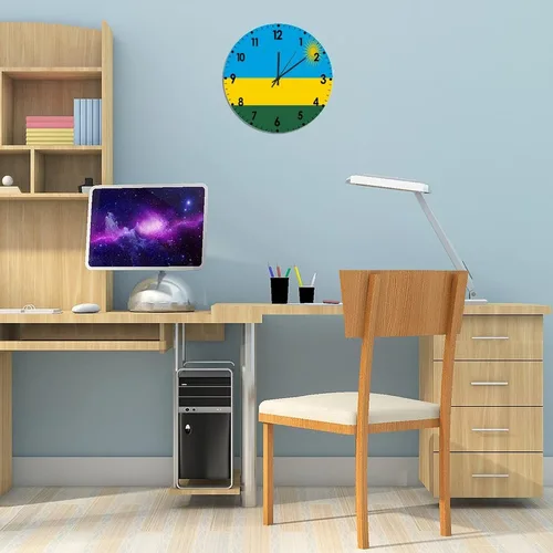 Miniatura 571 de Cheyan Reloj de pared con bandera de Canadá de 12 pulgadas, silencioso, sin tictac, de PVC, funciona con pilas, reloj redondo decorativo, regalo