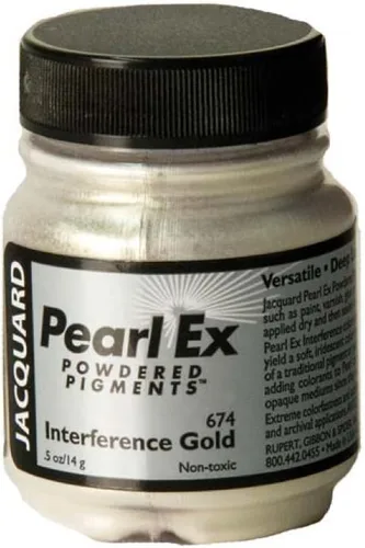 Miniatura 9 de Jacquard Pearl Ex Pigment Powder 0.75 oz negro carbón – Polvo de mica suelta para resina epoxi, acuarelas, tinta de caligrafía y arcilla – Polvo