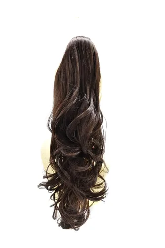 Miniatura 35 de Natural Mujeres Onduladas Chic Garra Pinza Pinza Cola de Caballo Coqueto Capa Extensión de Pelo 14" Rizado Fibra de Alta Temperatura Extensión de 1#