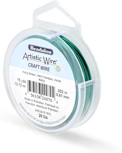 Miniatura 153 de Artistic Wire, alambre para manualidades de calibre 22 bañado en plata, resistente a las manchas, color cobre, blanco, 9,1 m
