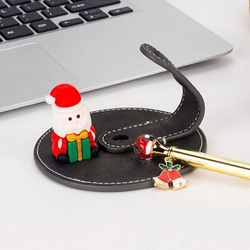 Miniatura 7 de Soporte de escritorio de cuero para bolígrafo y bolígrafo de escritorio, bolígrafos de regalo de escritura divertidos, decoración de fiesta escolar