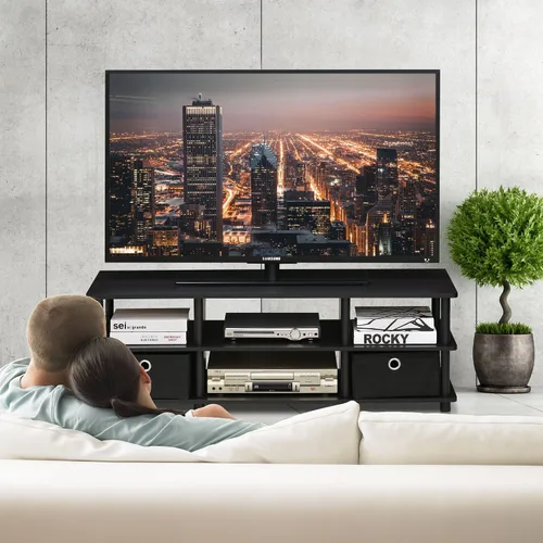 Miniatura 14 de Furinno 11191BK THE Centro de Entretenimiento Soporte para TV, Negro