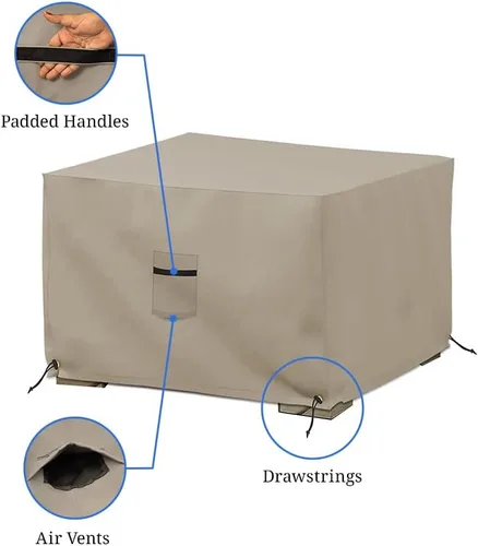 Miniatura 4 de Covers & All Funda otomana para exteriores, funda otomana impermeable de 12 onzas con propiedades resistentes a los rayos UV, funda cuadrada