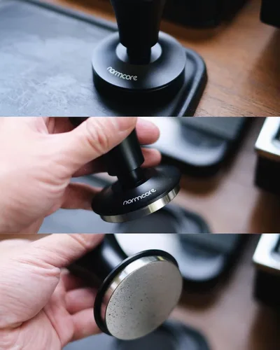 Miniatura 3 de Normcore Tamper de café con resorte de 1.791 in V4 para Flair Pro, Pro 2, base plana de acero inoxidable 304, mango ergonómico de aluminio