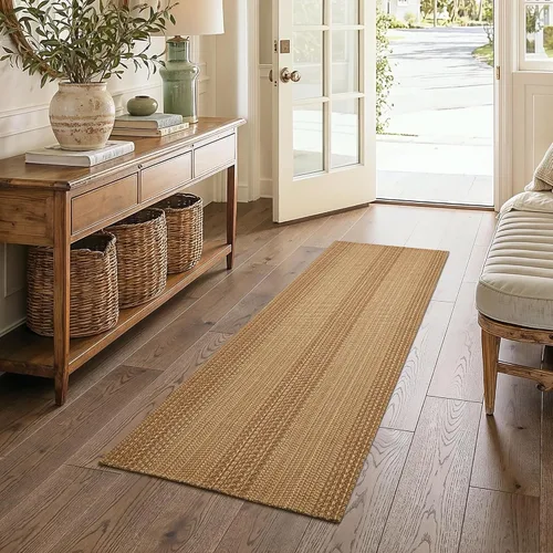 Miniatura 23 de MatEssenz Alfombrillas de cocina de 20 x 30 pulgadas para piso, alfombras de cocina tejidas, lavables a máquina, estilo bohemio, antideslizantes