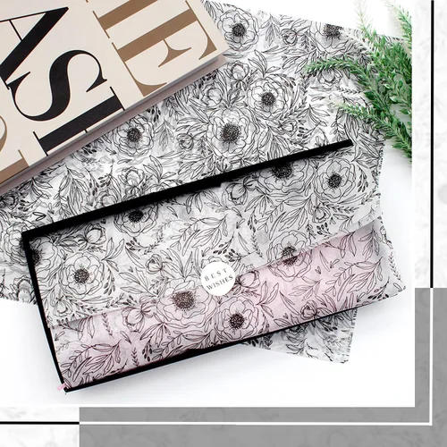 Miniatura 5 de Benvo Papel de Seda Floral 20x29 Pulgadas - 20 Hojas de Papel para Manualidades Decoupage para Envolver Regalos, Proyectos de Arte DIY de Flores