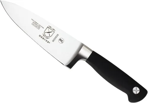 Miniatura 8 de Mercer Culinary M21076 Genesis Cuchillo de chef de 6 pulgadas con respaldo corto, negro