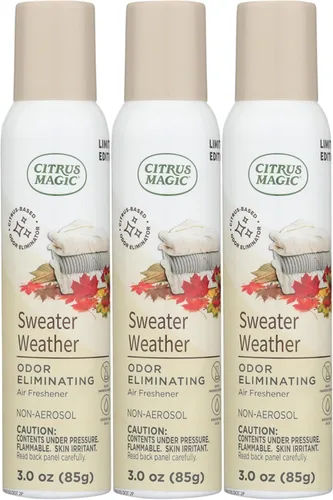 Miniatura 13 de Citrus Magic Edición Limitada Eliminador de olor natural – Aerosol ambientador, sidra de especias de naranja, 3 onzas, paquete de 3