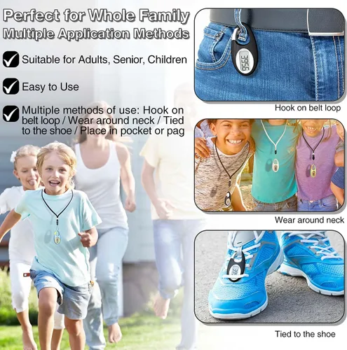 Miniatura 6 de Contador de pasos 3D simple, podómetro para caminar, rastreador de pasos con cordón para el cuello/mosquetón para hombres, mujeres, adolescentes