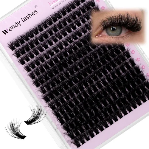 Miniatura 14 de WENDY LASHES Extensiones de pestañas onduladas con efecto 3D, extensiones de pestañas de volumen 100D de 0.394-0.709 in