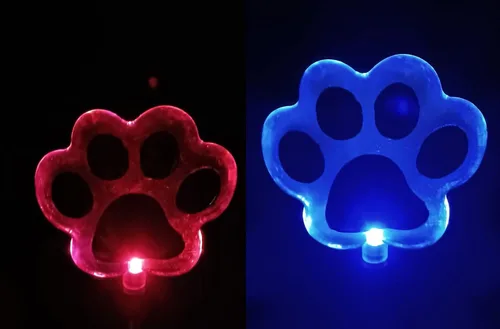 Miniatura 2 de Starry Illuminate - Juego de 2 luces solares de estaca para jardín, estilo cambiante de color (pata de perro)
