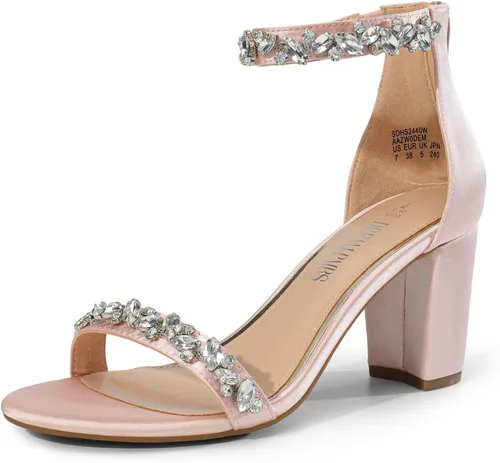 Miniatura 20 de DREAM PAIRS - Sandalias de tacón grueso y bajo para mujer