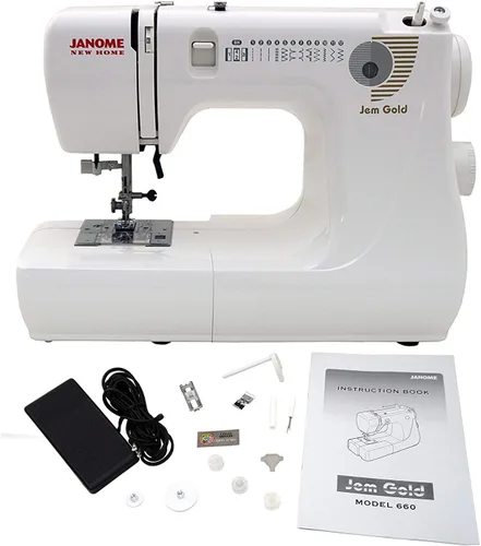 Miniatura 2 de Janome Jem Gold 660 - Máquina de coser con kit de 3 piezas