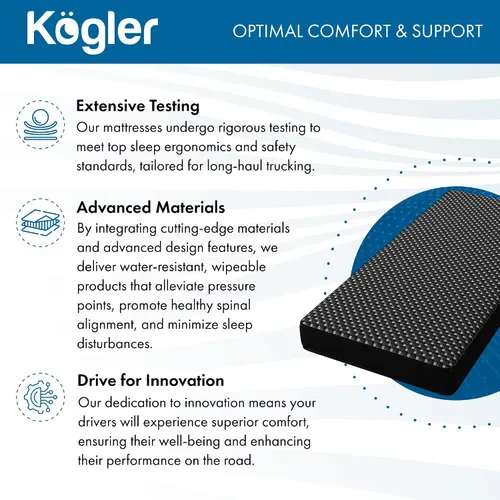 Miniatura 5 de Kogler Colchón prémium de espuma de alta densidad de 7 pulgadas de grosor para semirremolque y caravana con espuma viscoelástica con infusión