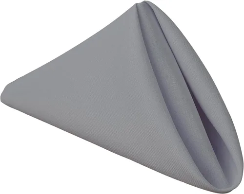 Miniatura 12 de Pomp Servilleta de tela de poliéster beige de 17 x 17 pulgadas (paquete de 12) Tela de fácil cuidado resistente a las arrugas y a las manchas