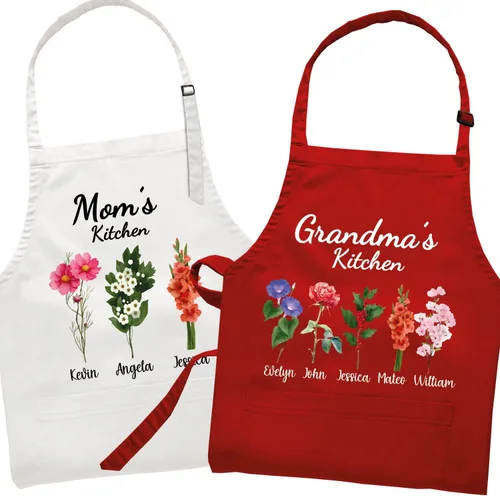 Miniatura 6 de 7th Hill Delantal Personalizado para Mujeres, Regalos Personalizados para Mamá, Regalos de Abuela, Regalos del Día de la Madre para Mujeres, Regalos