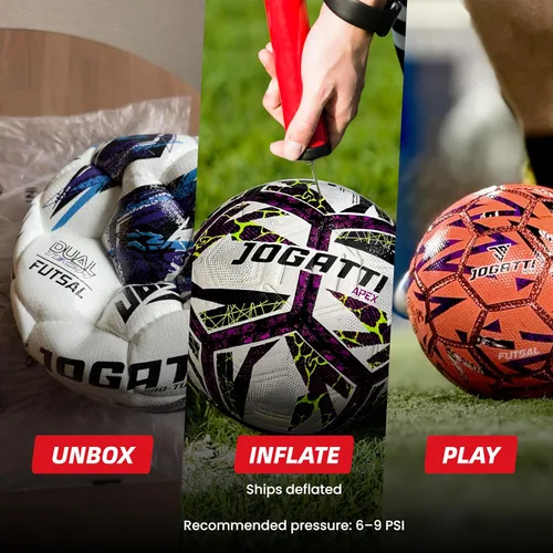 Miniatura 8 de Apex - Balón de fútbol sala híbrido, calidad profesional, para interiores, tamaño 4, superficie de poliuretano texturizada para mayor agarre