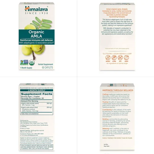 Miniatura 6 de Himalaya Antioxidante natural orgánico Amla para apoyo inmunológico, 60 cápsulas, suministro de 1 mes