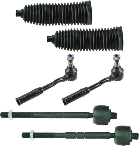 Miniatura 70 de TRQ Kit de dirección interior y exterior para lado del conductor y del pasajero delantero, con cremallera de dirección y fuelle de piñón compatible